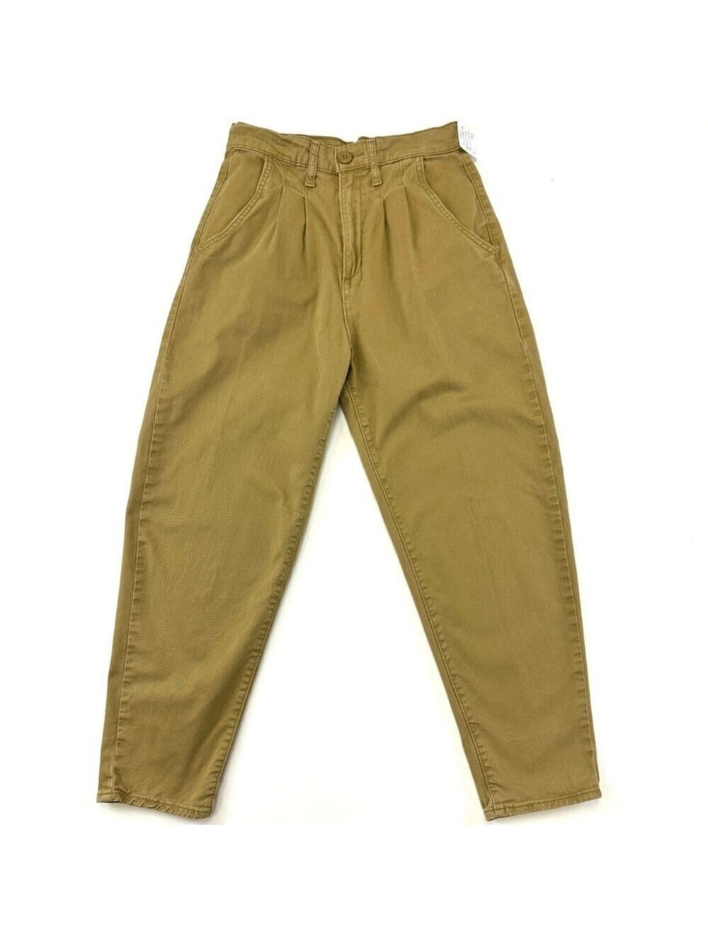 Levis gold cotton balloon leg pleat front womens pant 25”